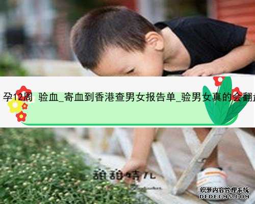 香港 孕12周 验血_寄血到香港查男女报告单_验男女真的会翻盘吗!